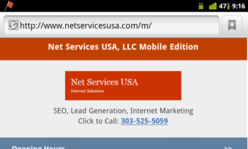 Net Services USA, LLC Mobile Optimized Websites